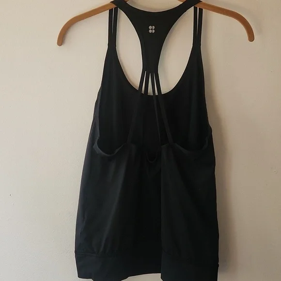 Sweaty Betty Black Racerback Work Out Tank Top, Size M - Picture 4 of 8
